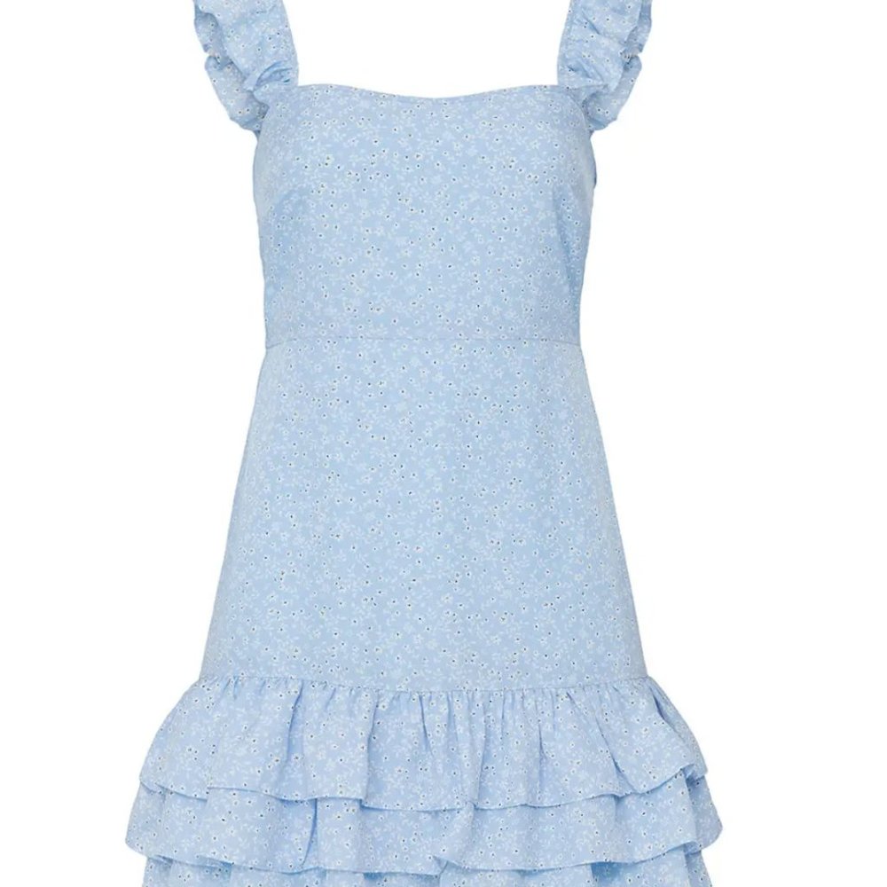 Likley Charlotte Mini Dress - Blue Floral